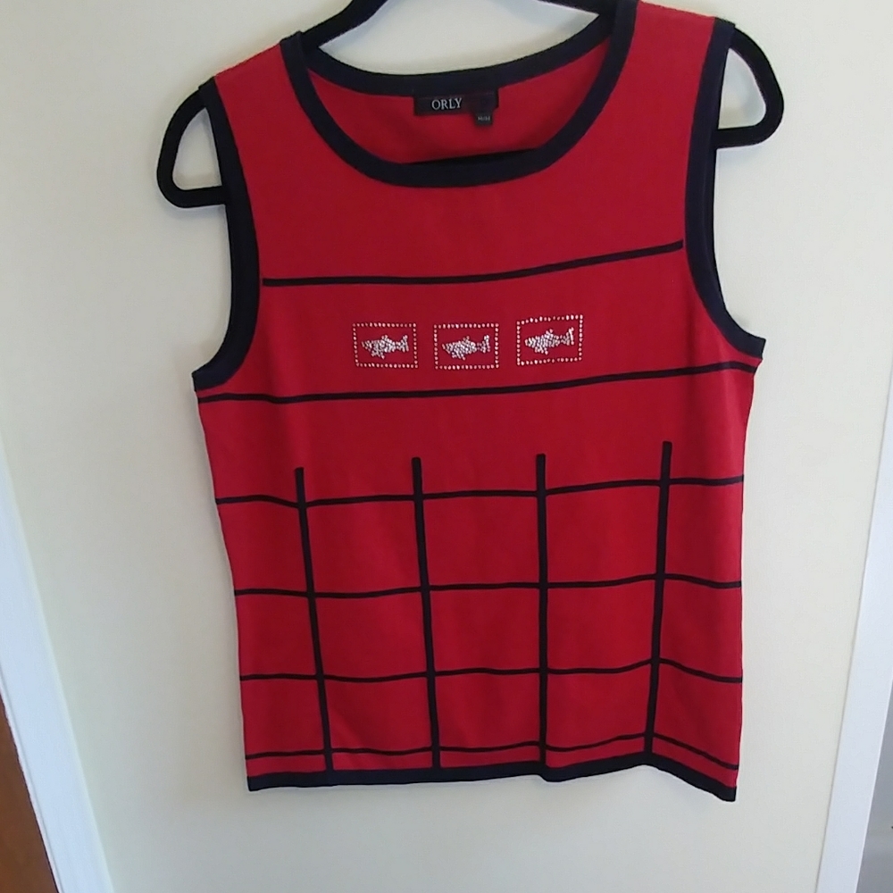 Orly Sport Sleeveless Sweater Vest Top